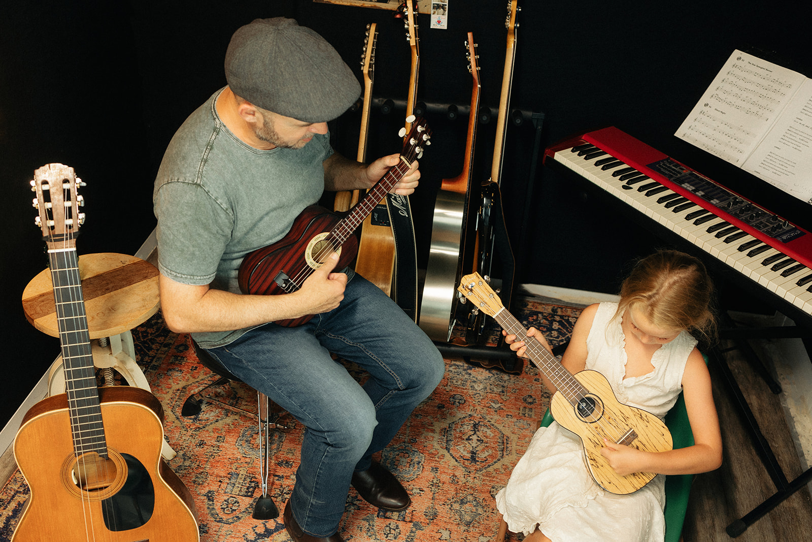 Music tuition at East Gosford music studio.